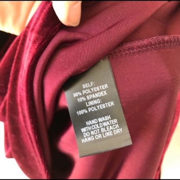 Lulu’s Decorated in Love Maroon Velvet Romper - Picture 6 of 6